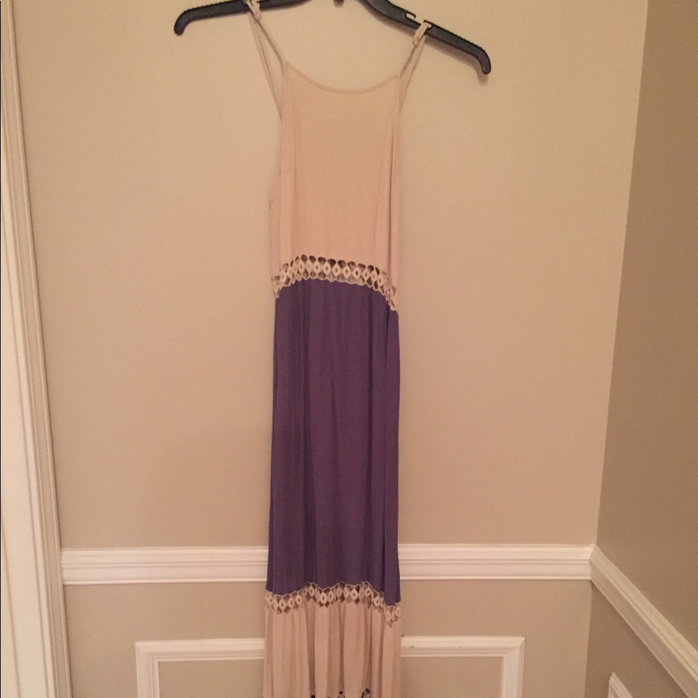 Cream and lavender Maxi